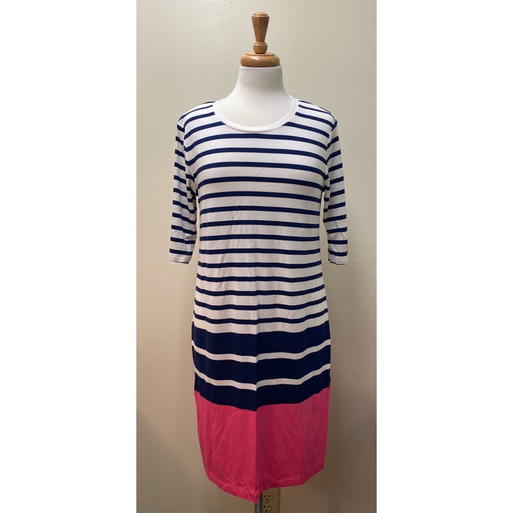 Cynthia Rowley Elbow Sleeve Striped Dress